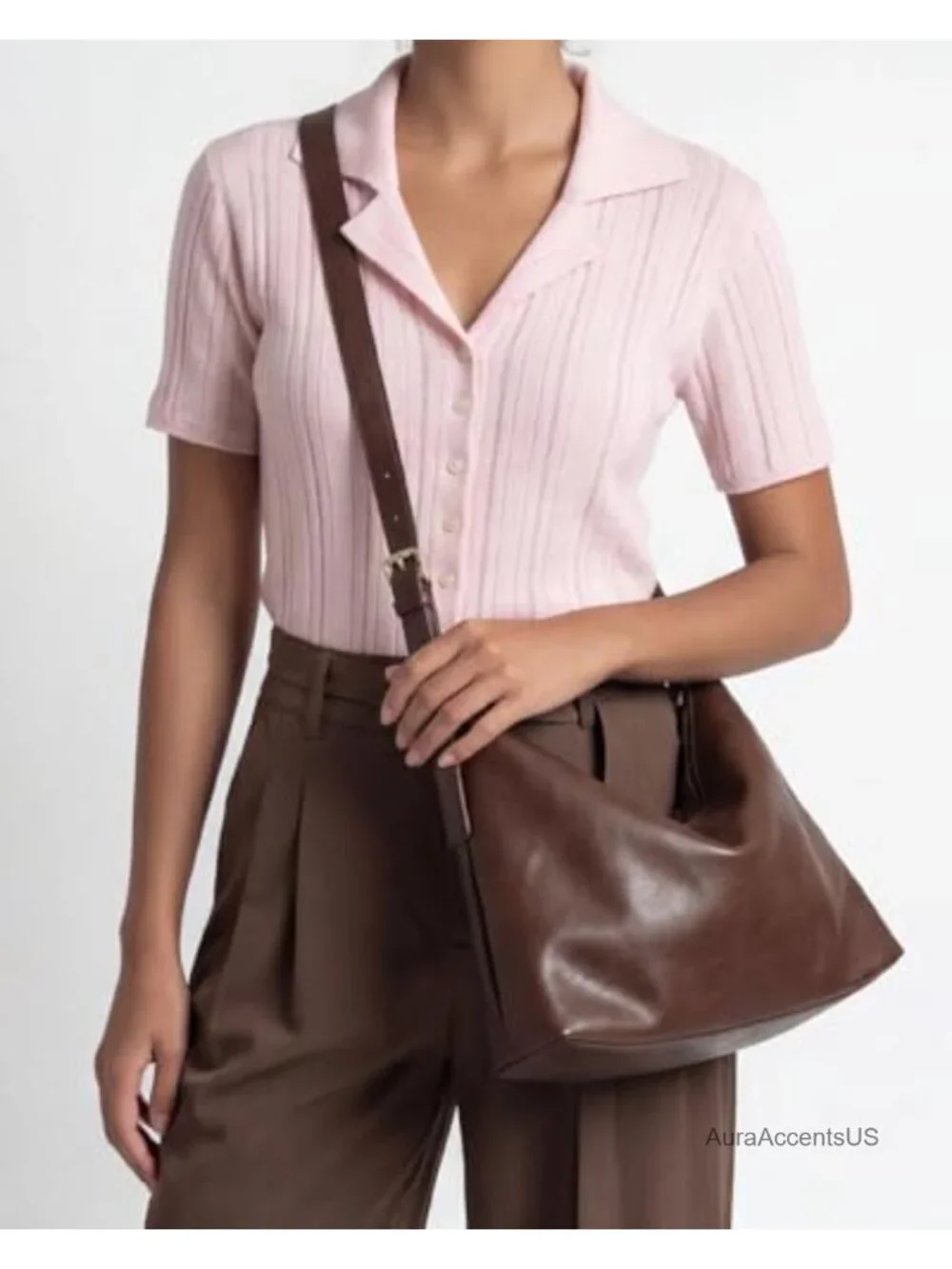 Vegan Leather Hobo Bag - Slouchy Shoulder & Crossbody Purse